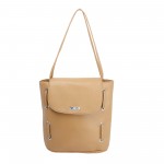 Beau Design Stylish  Cream Color Imported PU Leather Casual Tote Handbag With For Women's/Ladies/Girls